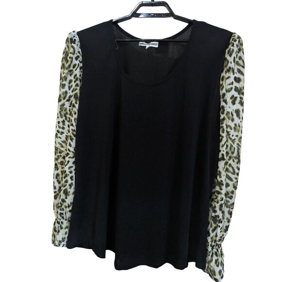 NWT stem & vine size 3X top blouse black green pullover - Picture 3 of 8